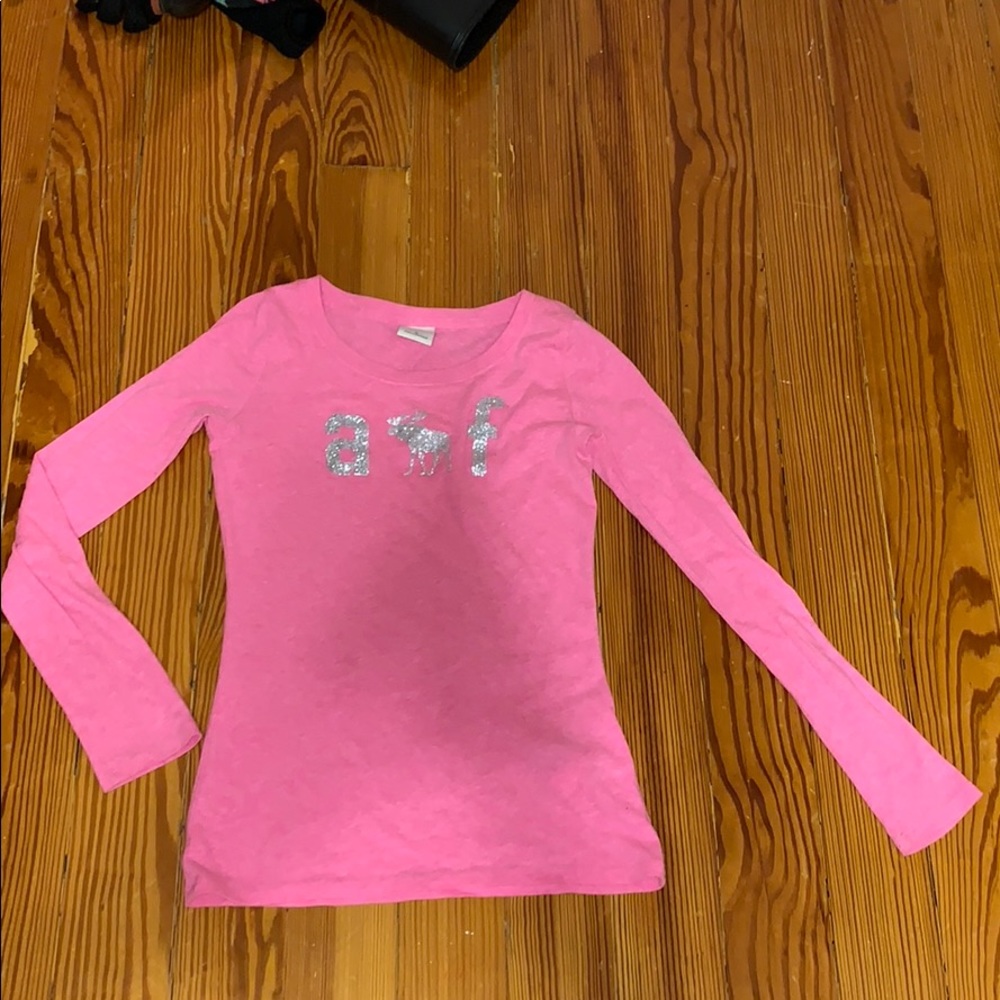 Girls Abercrombie kids pink long sleeve shirt